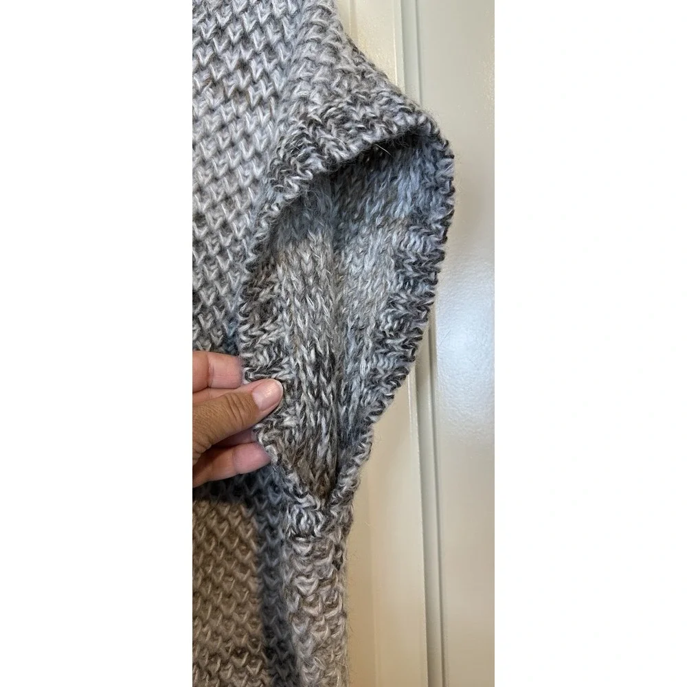 Pure Jill Sleeveless Oversized Sweater Poncho Size M L Mohair Wool‎ Chunky Knit